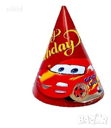 Макуин Маккуин колите McQueen cars картонена парти шапка шапки рожден ден, снимка 3 - Други - 20645323