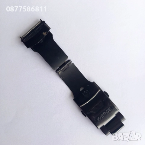 ЧЕРНА ТРАНСПЕРАНТНА КАТАРАМА ЗА ЧАСОВНИК ТИП ПЕПЕРУДА. ОКСИДИРАНА КАТАРАМА. БЪКЕЛ., снимка 5 - Каишки за часовници - 50260817