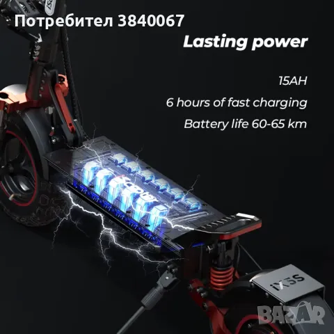 iX5s Електрическа тротинетка 1000W, снимка 8 - Други спортове - 49113868