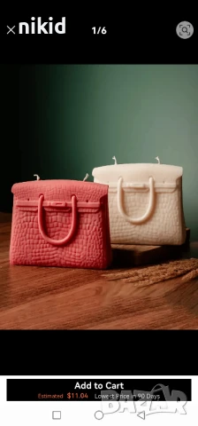 3D грамадна дамска чанта силиконов молд форма смола гипс свещ шоколад декор, снимка 3 - Форми - 50610757