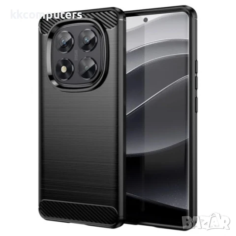Силиконов кейс MBX Carbon, За Xiaomi Redmi Note 14 Pro 5G, Черен