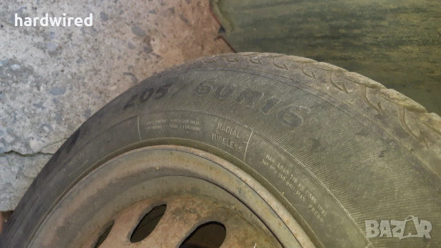 Железни джанти от Пежо 407 с нови гуми-9мм грайфер, снимка 4 - Гуми и джанти - 51670975