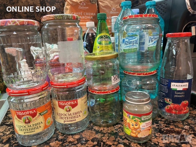 Стъклени буркани с капачки, снимка 4 - Буркани, бутилки и капачки - 53252246