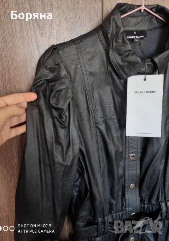 Other Theory нова с етикет 2 в 1 рокля тренч от еко кожа, снимка 10 - Рокли - 52815853