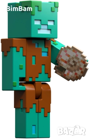 Оригинална фигурка Drowned Minecraft / Mattel, снимка 2 - Фигурки - 52035208