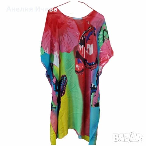 Плажна туника 90x90 – Перфектният избор за стил и комфорт през лятото, снимка 2 - Туники - 50537258