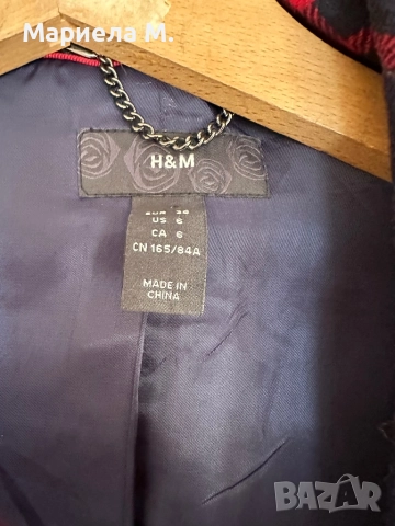 Леко вълнено палто, H&M, XS, снимка 2 - Палта, манта - 52472181