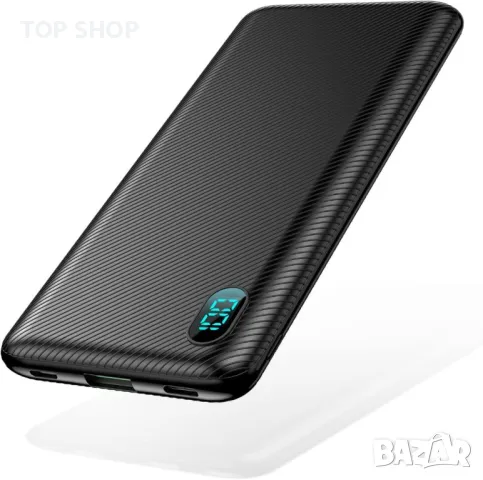 Power Bank, 10000 mAh Power Bank, малък, но здрав, ултра тънък с LED дисплей, външна батерия за моби, снимка 1 - Външни батерии - 48831960