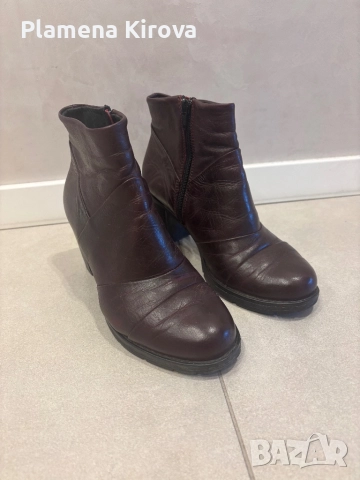 Боти от естествена кожа | Номер 37 (или 36.5), снимка 2 - Дамски боти - 52791115