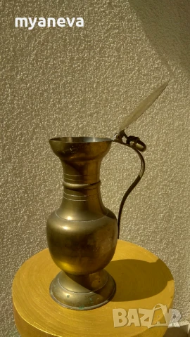 Масивна , метална кана с капак, декориран с лешници. , снимка 5 - Други стоки за дома - 51396723