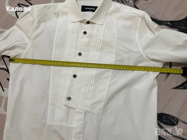 dsquared2 Бяла риза , снимка 3 - Ризи - 50591315