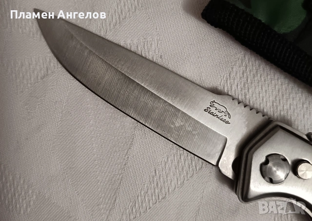 Сгъваем джобен нож,ножче с автоматично отваряне, снимка 4 - Ножове - 53820867