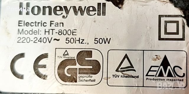 Вентилатор Honeywell НТ800-Е 50w черен, снимка 4 - Вентилатори - 46373005