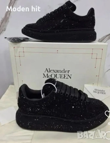 Alexander McQueen дамски сникърси с кристали висок клас реплика, снимка 4 - Кецове - 53614623