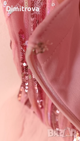 Елегантна бална рокля в розово, снимка 6 - Рокли - 51701394