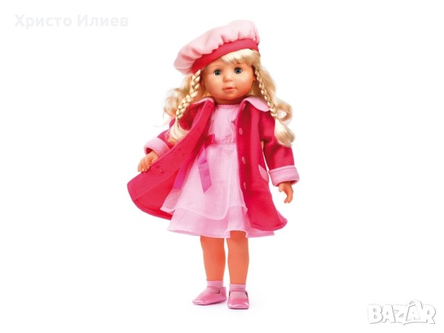 BAYER кукла Шарлийн със сиво / розово палто с функция за целуване, снимка 4 - Кукли - 52811684
