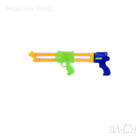 Воден пистолет, Пластмасова тръба, с 2 прозрачни дула, 52 см, снимка 1 - Надуваеми играчки - 46062997