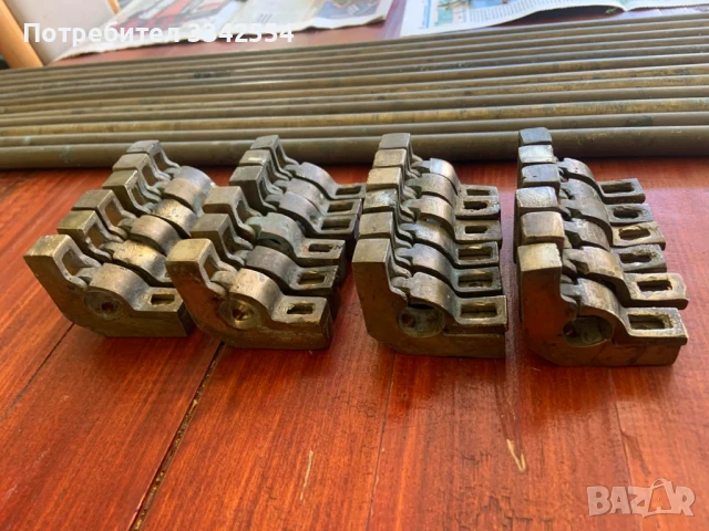 ПРЪЧКИ ЗА СТЪЛБИЩЕ ДЪРЖАЧ НА ПЪТЕКИ БРОНЗ ОТ РАННИЯ СОЦ.-12 БРОЯ, снимка 4 - Други - 51088455