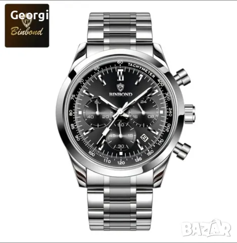 Мъжки, консервативно/функционален часовник Binbond*Metalic, Бизнес серия!, снимка 3 - Мъжки - 49607255