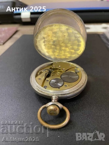 Антикварен джобен часовник с Железен кръст и герба на Прусия, снимка 4 - Антикварни и старинни предмети - 51452986