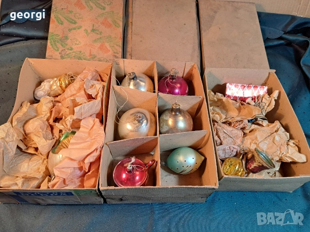 стари стъклени коледни играчки 35/1