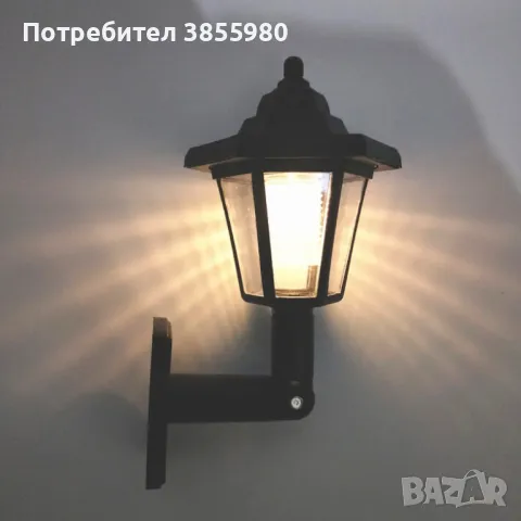 LED соларна стенна лампа, снимка 1 - Соларни лампи - 47600902