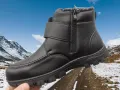 Мъжки зимни боти с лепенка велкро и цип., снимка 3