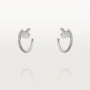 CARTIER Nail Juste un Clou Hoop Silver Diamonds Дамски Обеци Пирон, снимка 10