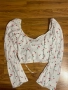Уникален кукленски топ буфан ръкав бюстие памук ,памучно елегантно бяло с черешки череши, снимка 6