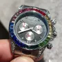 Мъжки луксозен часовник Rolex Daytona Rainbow 🌈 Steel , снимка 1