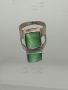 красив сребърен пръстен с естествен зелен камък , снимка 3
