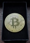 Юбилейна Биткойн монета Bitcoin сувенирна позлатена колекционерска монета , снимка 1