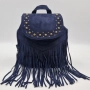 Велурена дамска раница с ресни и метални нитове – бохо стил и практичност, снимка 18