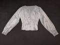 Дамска сатетена вталена риза с дълги буфан ръкави р-р S-M, снимка 4