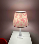 Детска настолна лампа в бяло и розово E27, снимка 1 - Настолни лампи - 44959841