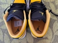 Нови мъжки обувки AIR JORDAN 1 LOW BLACK/YELLOW OCHRE-WHITE, снимка 11