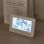 Светещ настолен електронен часовник с температура аларма календар големи цифри на батерии LED, снимка 5