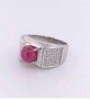 Стилен мъжки пръстен с рубин, снимка 4