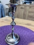 Уникално красив посребрен свещник, снимка 1