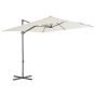 vidaXL Градински чадър чупещо рамо и стоманен прът 250x250 см пясъчен(SKU:44624