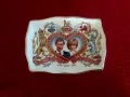 Малка фигурна колекционерска порцеланова чиния Royal Wedding 1981 Charles and Diana. Англия, снимка 1