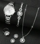 Комплект часовник, колие, гривна, обеци и пръстен, снимка 2