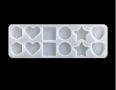 Различни геометрични форми звезда сърце кръг квадрат силиконов молд форма фондан шоколад смола бижу, снимка 1