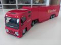 Камион FERRARI TRUCK F1 CAR TRANSPORTER TEAM, Burago,голям 1/43, 36 см., снимка 5