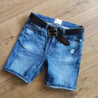 Маркови еластични къси дънки и жестока тениска ръст 164, снимка 6 - Детски къси панталони - 45420792