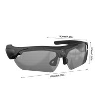 Слънчеви очила с шпионска камера, 1080P, Черни, снимка 2 - Слънчеви и диоптрични очила - 45528175