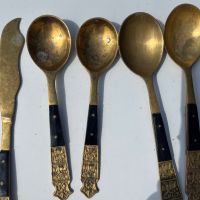 Вилици лъжици нож бронз, снимка 5 - Антикварни и старинни предмети - 45573067
