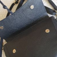 Черна дамска чанта, естествена кожа, снимка 6 - Чанти - 45433460