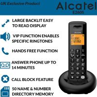 Alcatel E260S Voice Duo - Безжичен телефон с телефонен секретар и 2 слушалки - Стационарен, снимка 4 - Други стоки за дома - 45118873