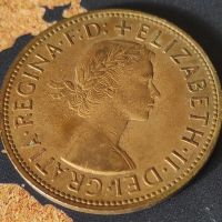 Монети Великобритания 1 пени, 1961 - 1967 година, снимка 4 - Нумизматика и бонистика - 43896293
